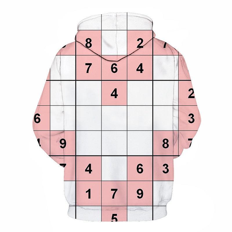 Sudoku Heart 3D - Sweatshirt, Hoodie, Pullover-My 3D Hoodie
