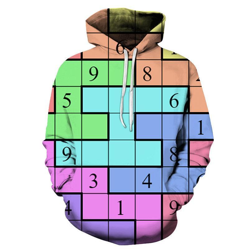 Vibrant Sudoku 3D - Sweatshirt, Hoodie, Pullover-My 3D Hoodie