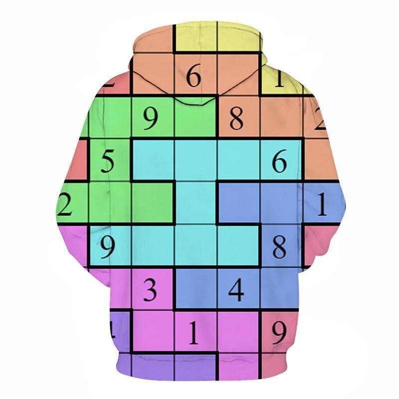 Vibrant Sudoku 3D - Sweatshirt, Hoodie, Pullover-My 3D Hoodie