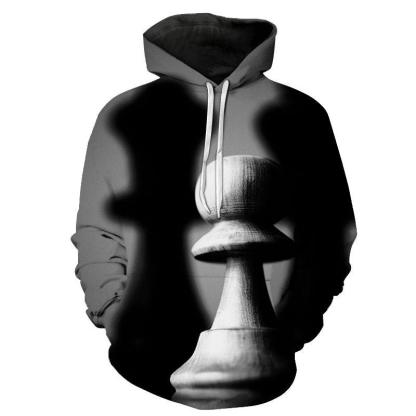Chess Shadow 3D - Sweatshirt, Hoodie, Pullover-My 3D Hoodie