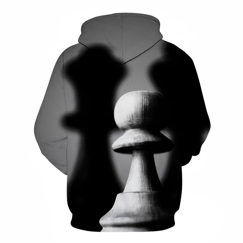 Chess Shadow 3D - Sweatshirt, Hoodie, Pullover-My 3D Hoodie
