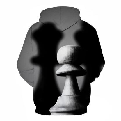 Chess Shadow 3D - Sweatshirt, Hoodie, Pullover-My 3D Hoodie
