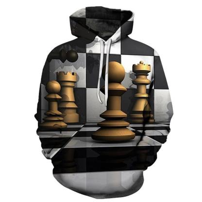 Game Of Chess 3D - Sweatshirt, Hoodie, Pullover-My 3D Hoodie
