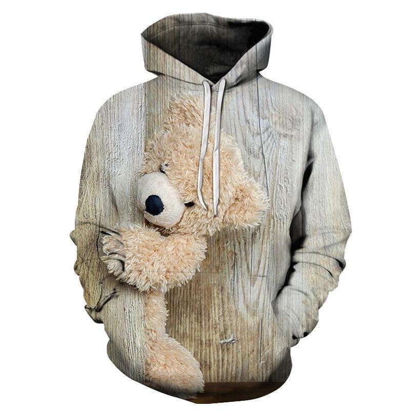 Hiding Teddy Bear 3D - Sweatshirt, Hoodie, Pullover-My 3D Hoodie