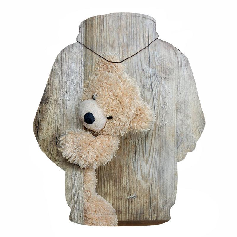 Hiding Teddy Bear 3D - Sweatshirt, Hoodie, Pullover-My 3D Hoodie