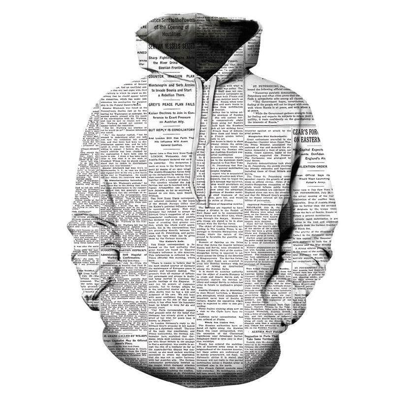 Newspaper Columns 3D - Sweatshirt, Hoodie, Pullover-My 3D Hoodie