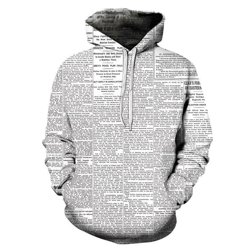 Newspaper Columns 3D - Sweatshirt, Hoodie, Pullover-My 3D Hoodie