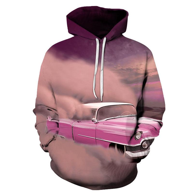Pink Clouds 3D - Sweatshirt, Hoodie, Pullover-My 3D Hoodie