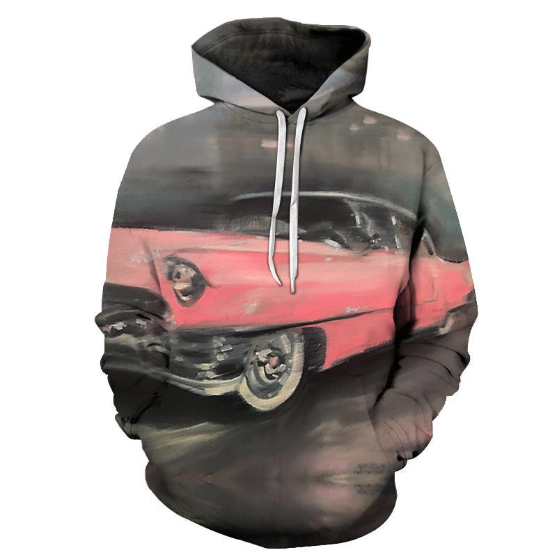 Pink Car Painting 3D - Sweatshirt, Hoodie, Pullover-My 3D Hoodie