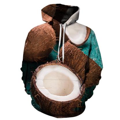 Freshly Cut Coconut 3D - Sweatshirt, Hoodie, Pullover-My 3D Hoodie