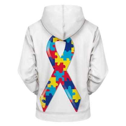 Autism Support 3D - Sweatshirt, Hoodie, Pullover - Support Autism Awareness Movement-My 3D Hoodie