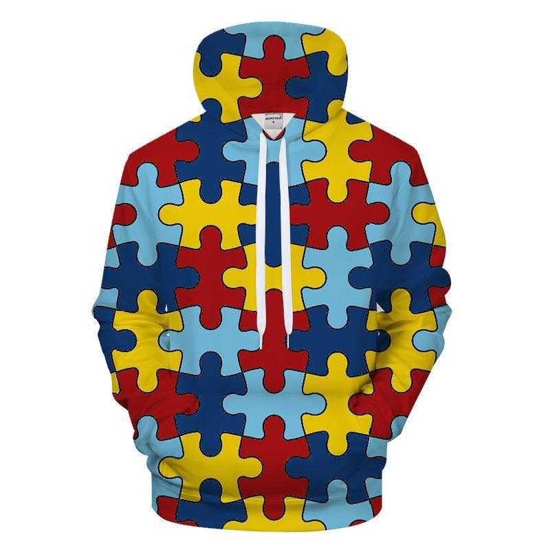 Autism Puzzle 3D - Sweatshirt, Hoodie, Pullover-My 3D Hoodie