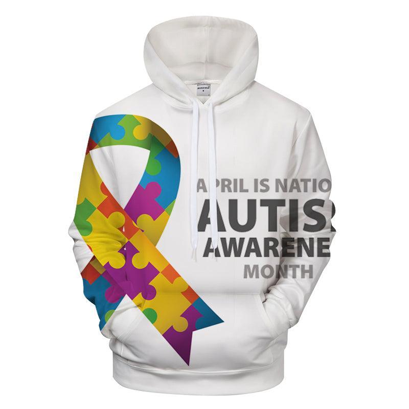 Autism Awareness 3D - Sweatshirt, Hoodie, Pullover- Support Autism Awareness Movement-My 3D Hoodie