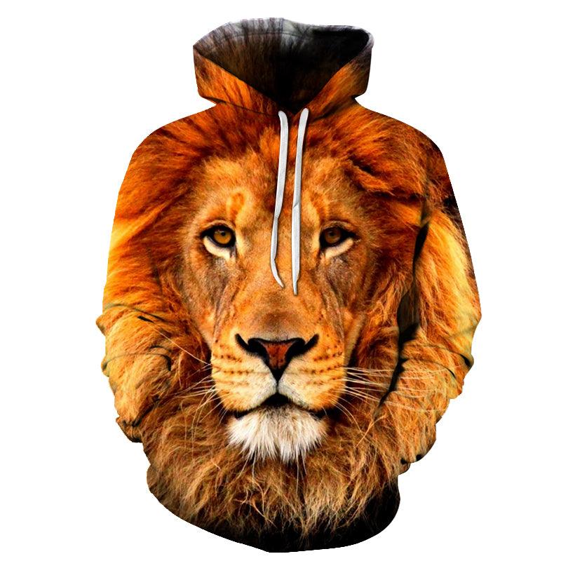 Powerful Lion Face 3D - Sweatshirt, Hoodie, Pullover-My 3D Hoodie