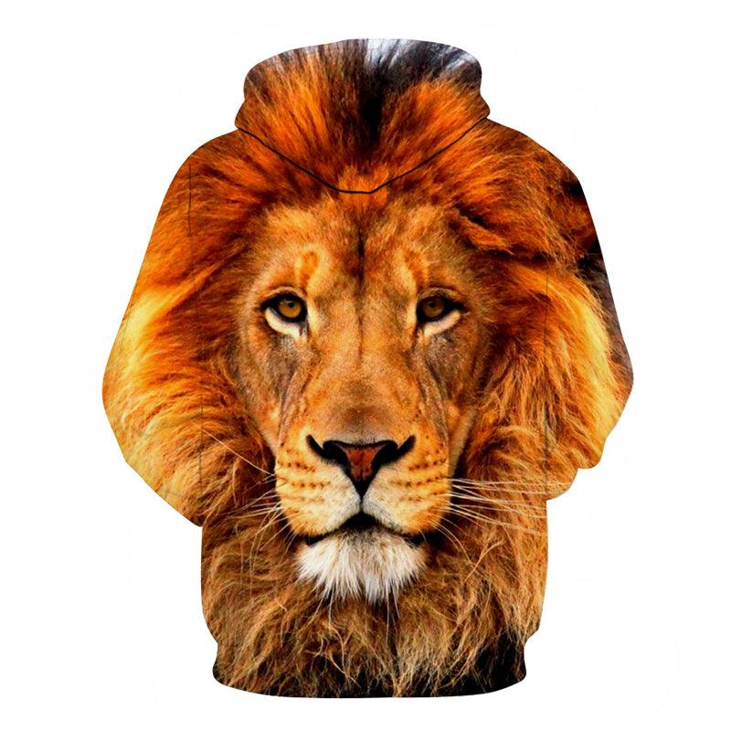 Powerful Lion Face 3D - Sweatshirt, Hoodie, Pullover-My 3D Hoodie