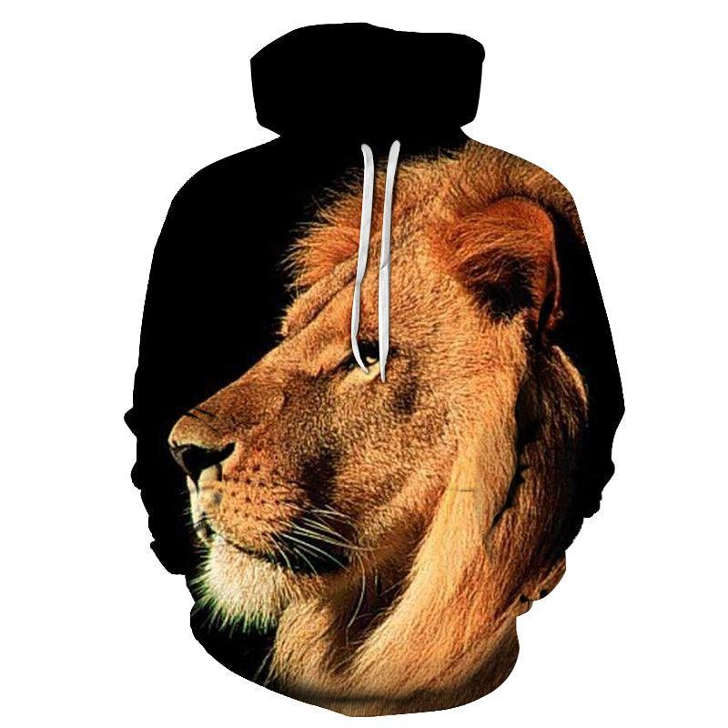 Majestic Lion Face 3D - Sweatshirt, Hoodie, Pullover-My 3D Hoodie