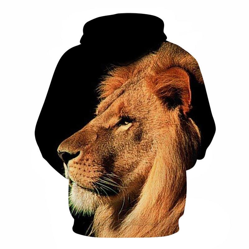 Majestic Lion Face 3D - Sweatshirt, Hoodie, Pullover-My 3D Hoodie