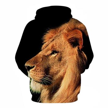 Majestic Lion Face 3D - Sweatshirt, Hoodie, Pullover-My 3D Hoodie