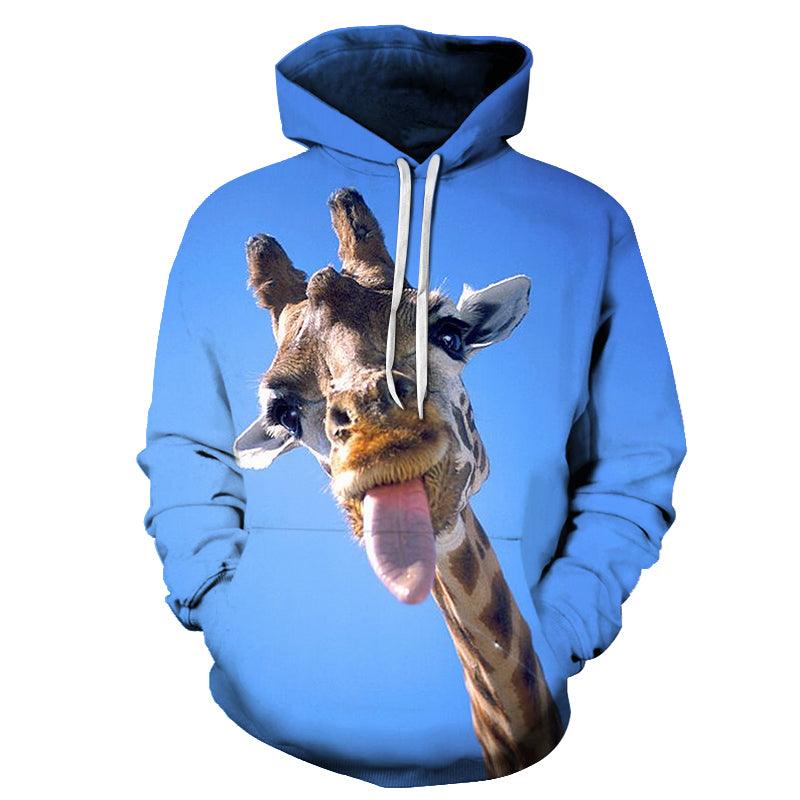 Cute Giraffe Face 3D - Sweatshirt, Hoodie, Pullover-My 3D Hoodie