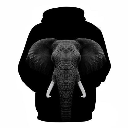 Regal Elephant Face 3D - Sweatshirt, Hoodie, Pullover-My 3D Hoodie
