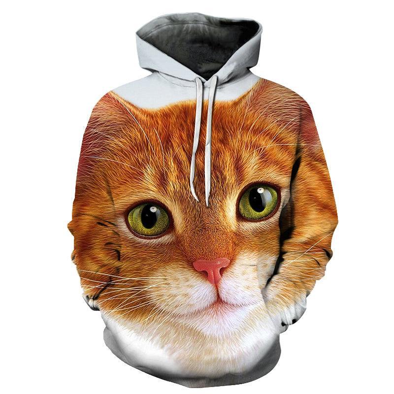 Innocent Cat Face 3D - Sweatshirt, Hoodie, Pullover-My 3D Hoodie