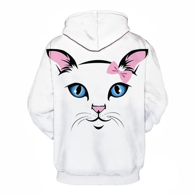 Pretty Cat Face 3D - Sweatshirt, Hoodie, Pullover-My 3D Hoodie
