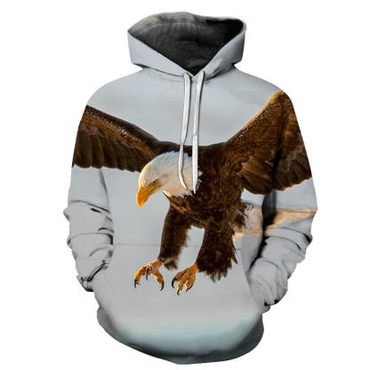Eagle Bird Face 3D - Sweatshirt, Hoodie, Pullover-My 3D Hoodie