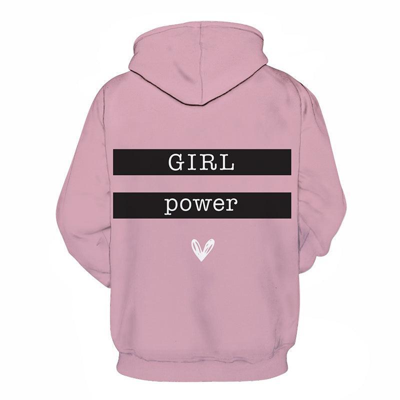Heart Print Girl Power 3D - Sweatshirt, Hoodie, Pullover-My 3D Hoodie