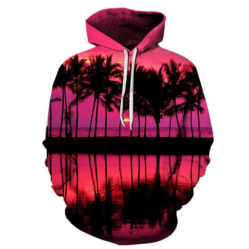 Beautiful Sunset At Hawaii Beach 3D - Sweatshirt, Hoodie, Pullover-My 3D Hoodie