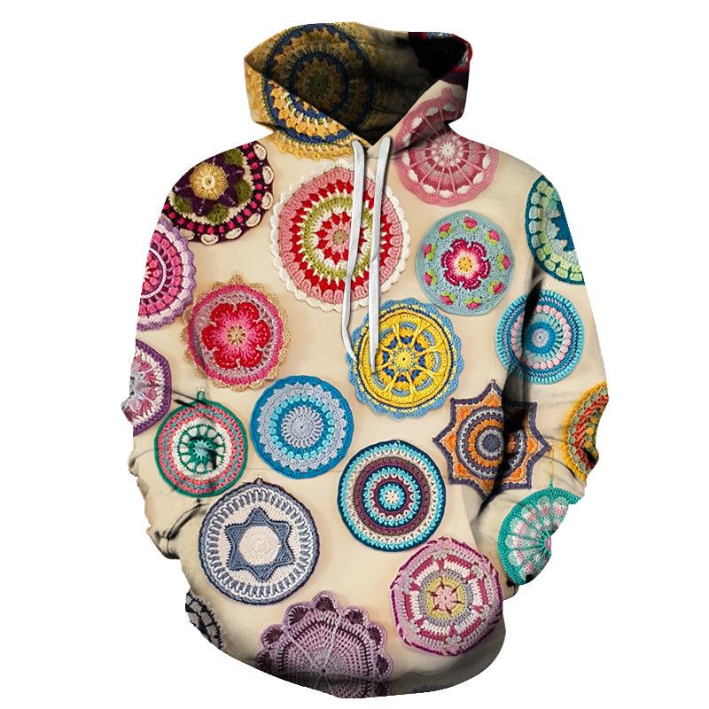 Multi-Color Mandala Print 3D - Sweatshirt, Hoodie, Pullover-My 3D Hoodie