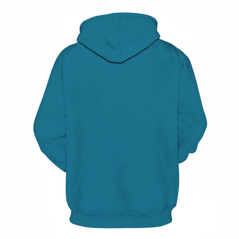 Cyan Color 3D - Sweatshirt, Hoodie, Pullover-My 3D Hoodie