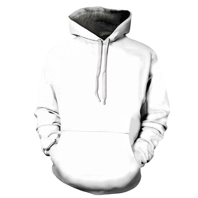 White Color 3D - Sweatshirt, Hoodie, Pullover-My 3D Hoodie