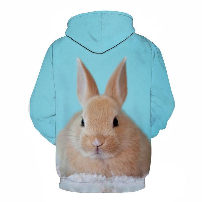 Cute Rabbit Face 3D - Sweatshirt, Hoodie, Pullover-My 3D Hoodie