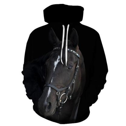 Dark Horse Face 3D - Sweatshirt, Hoodie, Pullover-My 3D Hoodie