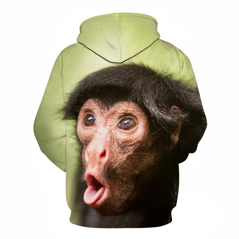 Funny Monkey Face 3D - Sweatshirt, Hoodie, Pullover-My 3D Hoodie