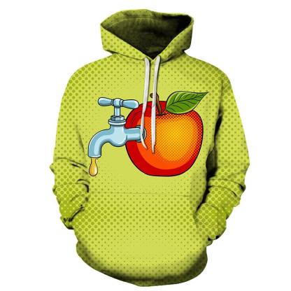 Tap Apple 3D - Sweatshirt, Hoodie, Pullover-My 3D Hoodie