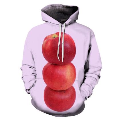 Purple Apple 3D - Sweatshirt, Hoodie, Pullover-My 3D Hoodie