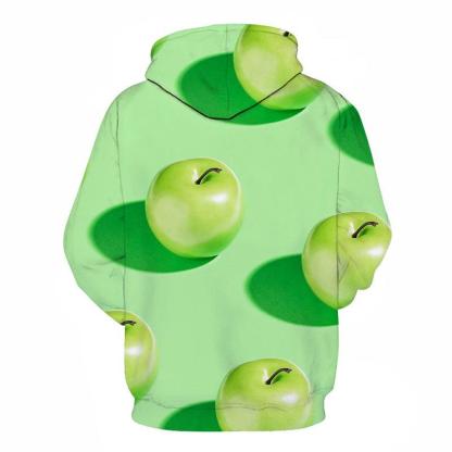 Green Apple 3D - Sweatshirt, Hoodie, Pullover-My 3D Hoodie