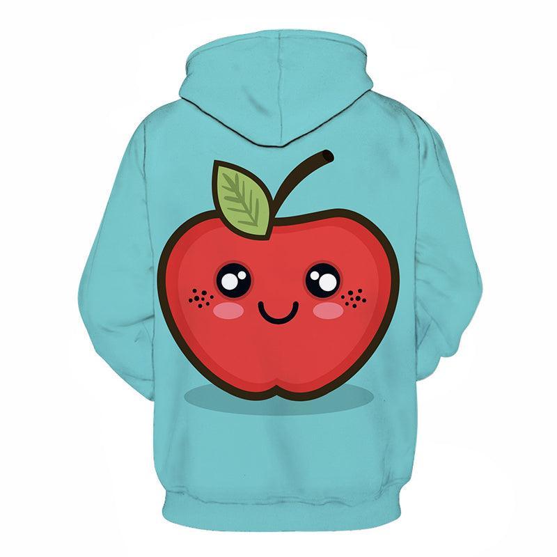 Cartoon Apple 3D - Sweatshirt, Hoodie, Pullover-My 3D Hoodie