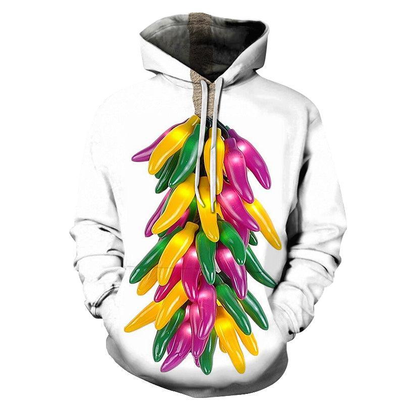 Colorful Chilli 3D Hoodie Sweatshirt Pullover-My 3D Hoodie