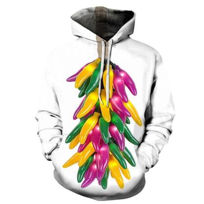 Colorful Chilli 3D Hoodie Sweatshirt Pullover-My 3D Hoodie