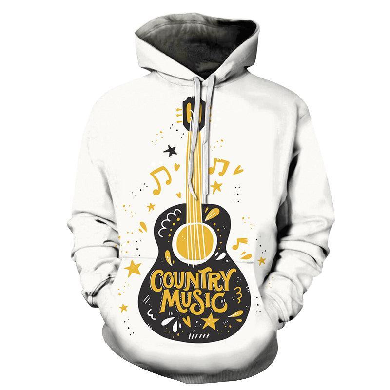 Country Music White 3D - Sweatshirt, Hoodie, Pullover-My 3D Hoodie