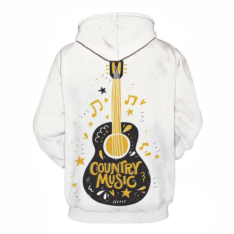 Country Music White 3D - Sweatshirt, Hoodie, Pullover-My 3D Hoodie