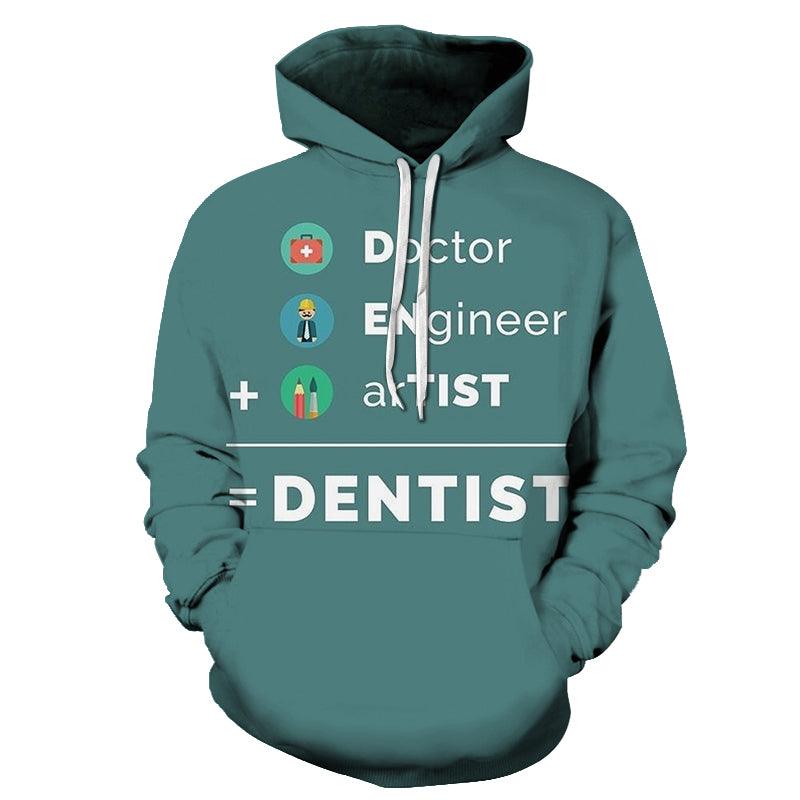 Cyan Dentist 3D Hoodie Sweatshirt Pullover-My 3D Hoodie