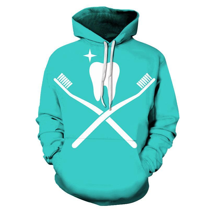 Toothbrush Dentist 3D Hoodie Sweatshirt Pullover-My 3D Hoodie