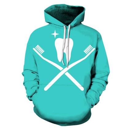Toothbrush Dentist 3D Hoodie Sweatshirt Pullover-My 3D Hoodie