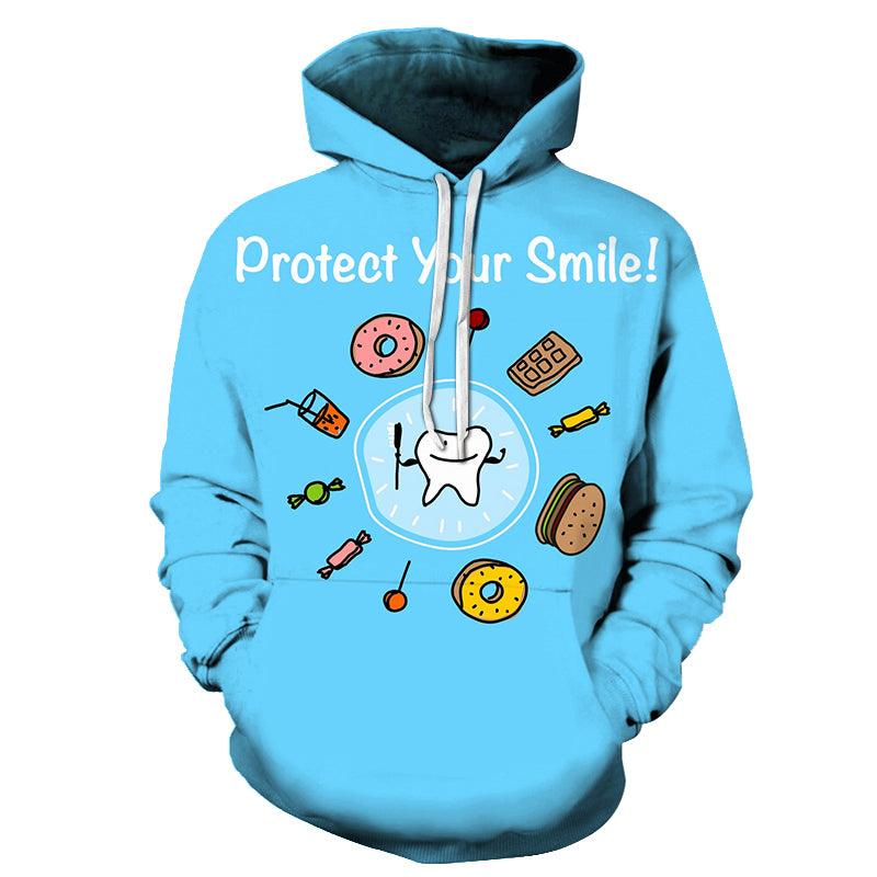 Protect Your Smile Dentist 3D Hoodie Sweatshirt Pullover-My 3D Hoodie
