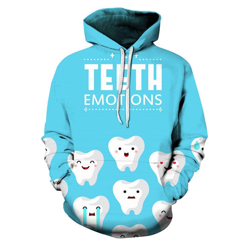 Teeth Emotions Dentist 3D Hoodie Sweatshirt Pullover-My 3D Hoodie
