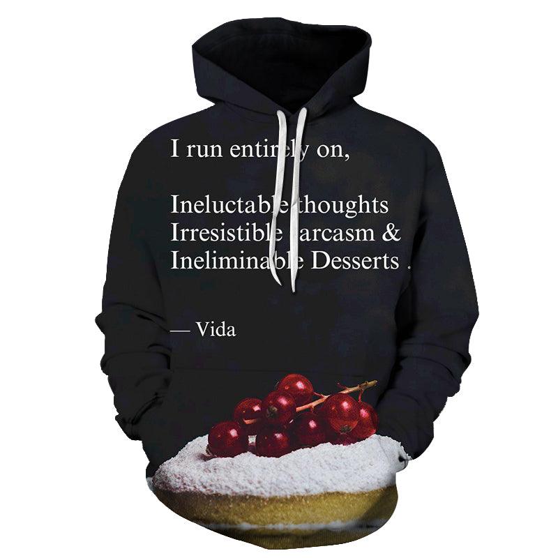 Black Dessert 3D Hoodie Sweatshirt Pullover-My 3D Hoodie