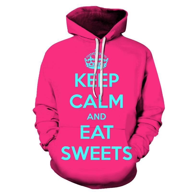 Keep Clam & Eat Dessert 3D Hoodie Sweatshirt Pullover-My 3D Hoodie